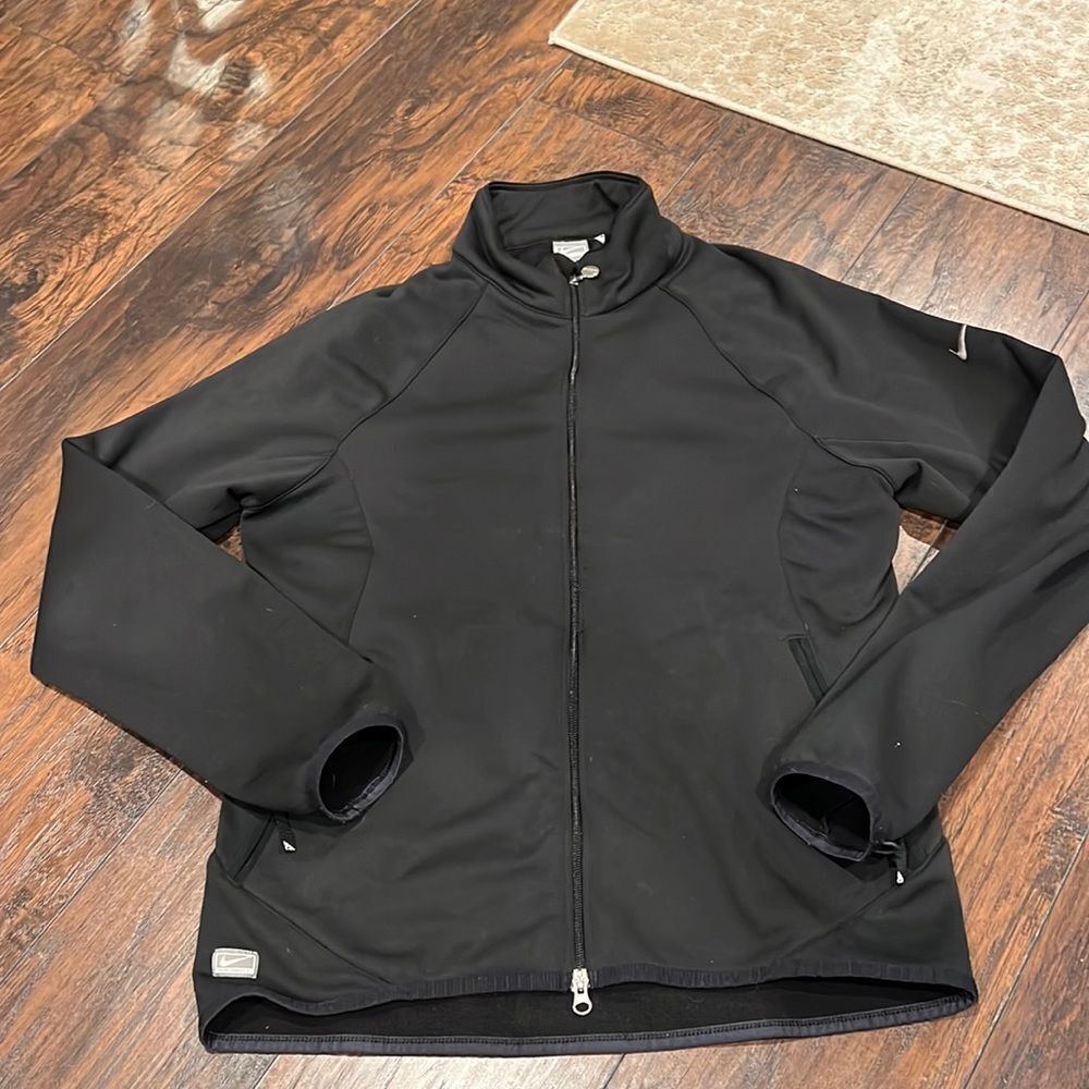 VTG Nike performance soft shell fleece lined Jacket‎ size L embroidered swoosh